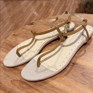 Brooks Brothers T Strap Sandals   Size 10